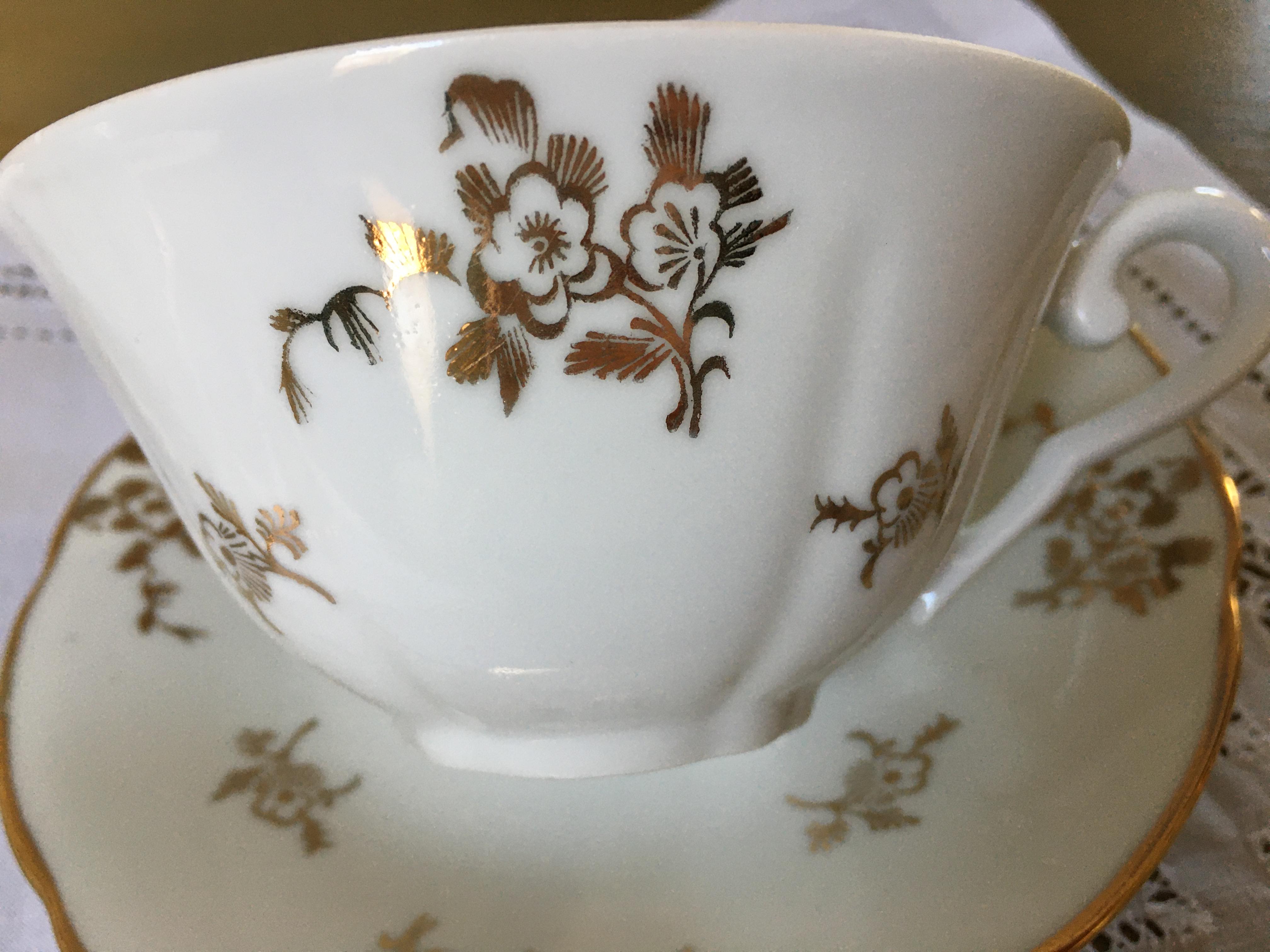 Duo vintage porcelain breakfast from Limoges