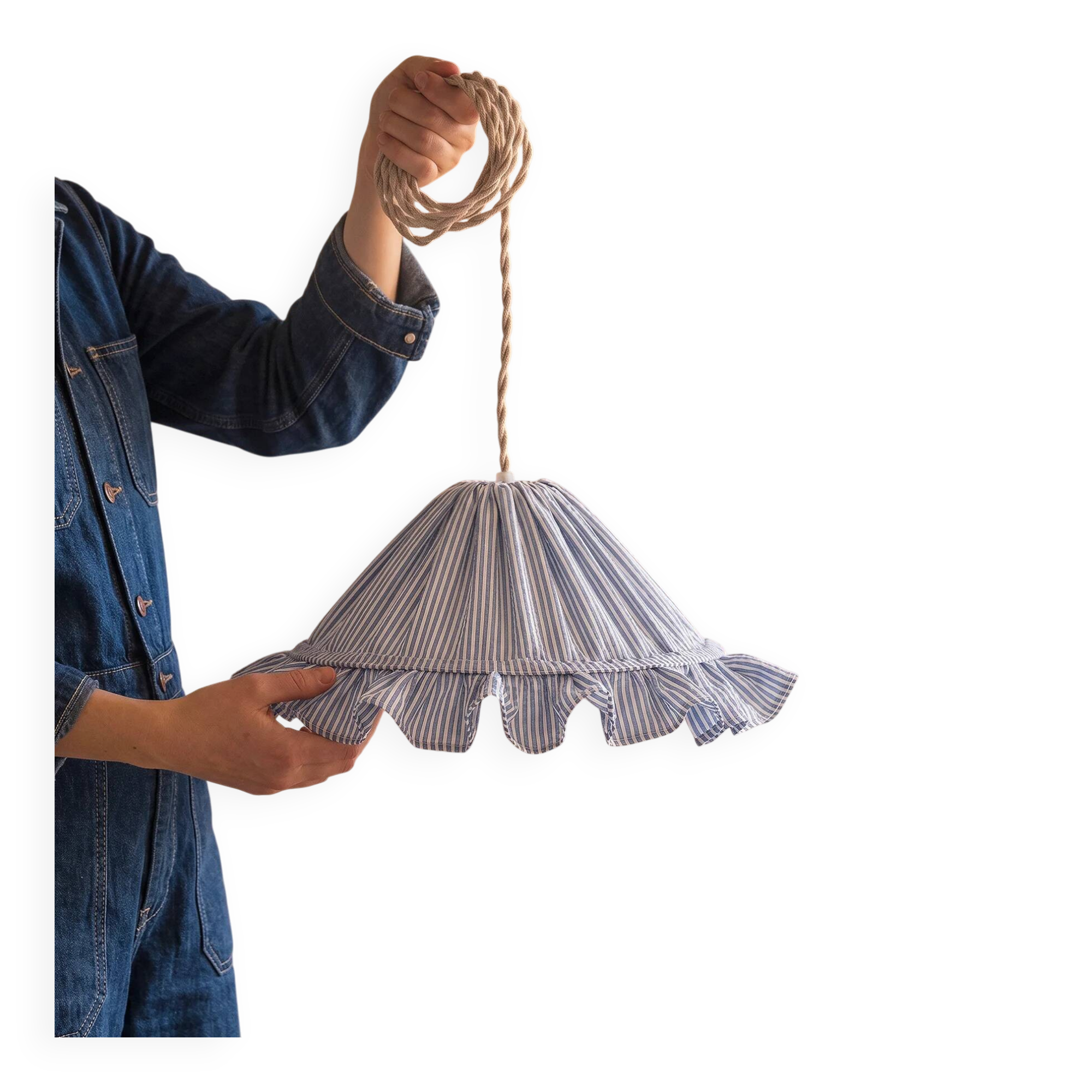 Conical suspension fine stripes with small Emilia "marina" wheel