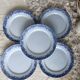 10 antique U&C Sarreguemines dinner plates - Mimosa model