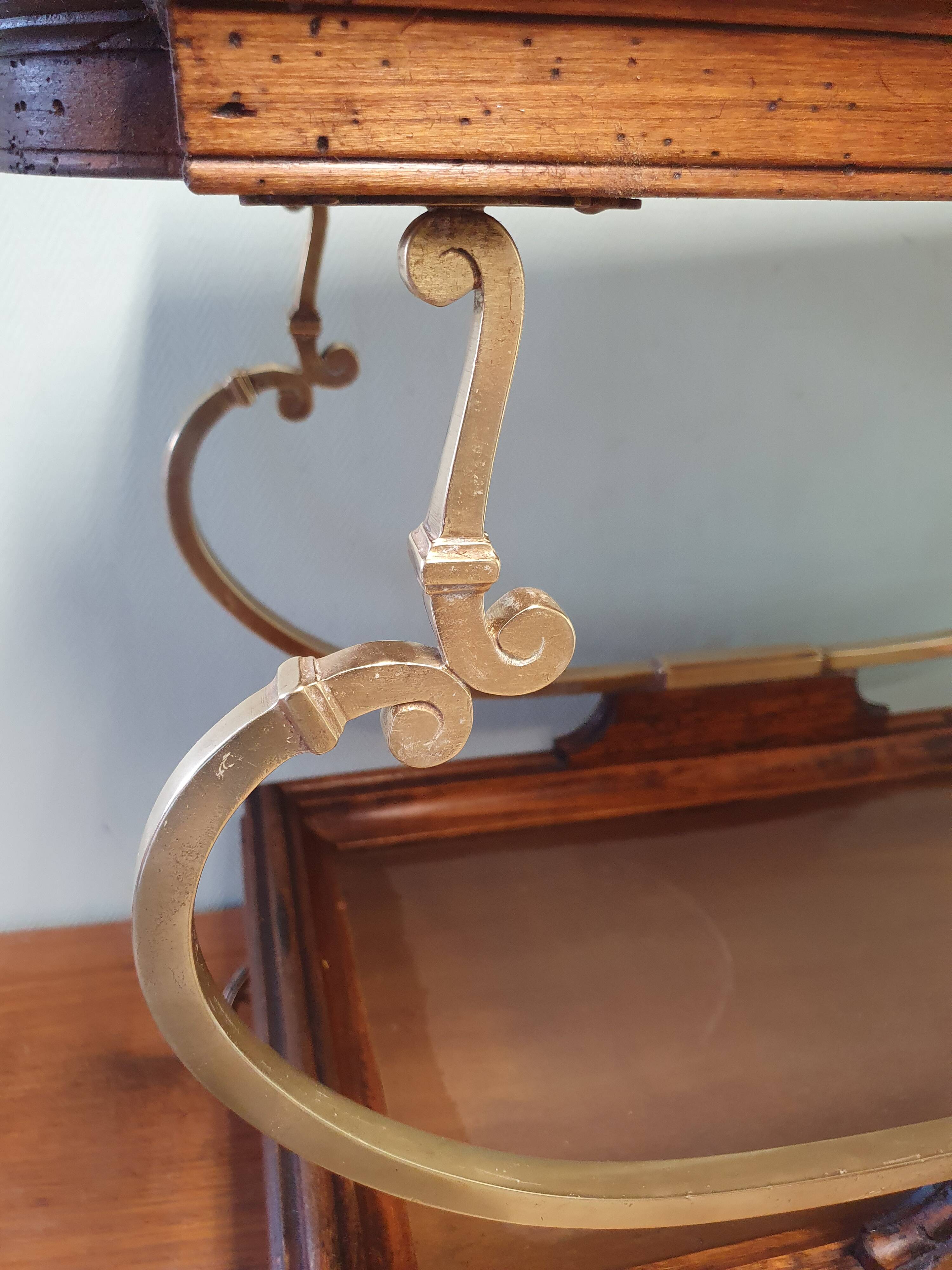 Serving trolley, vintage copper and wood trolley