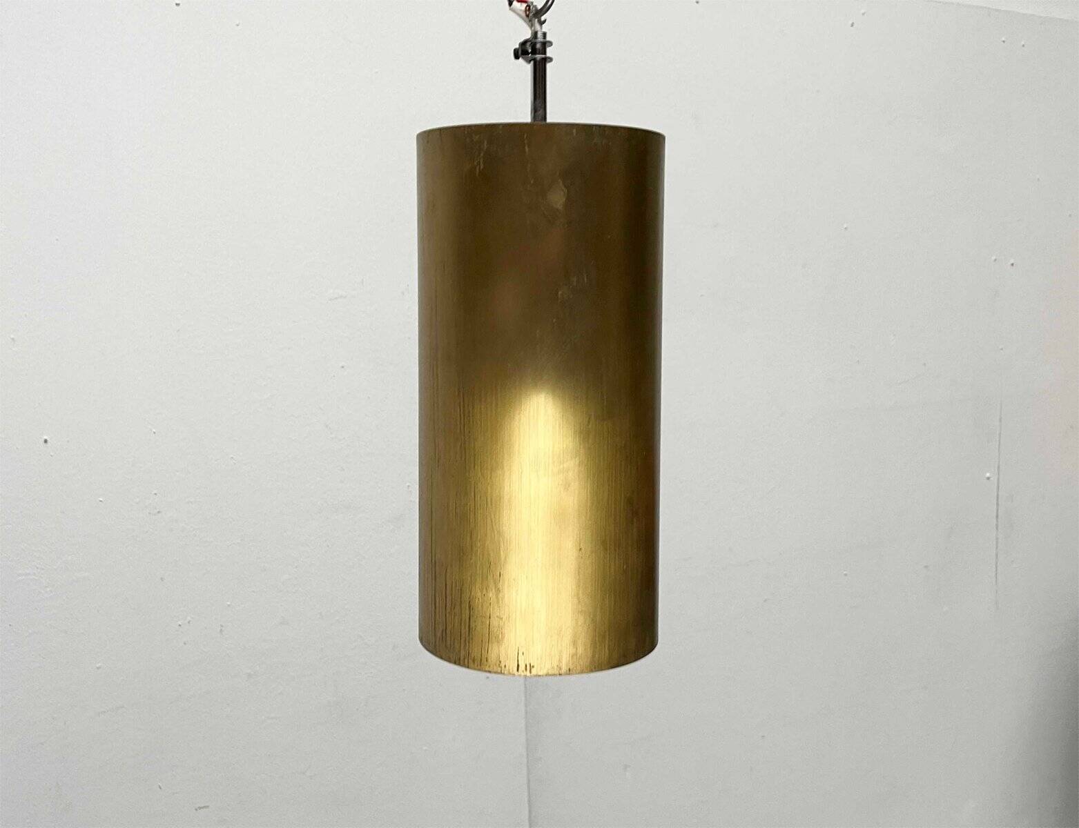 Brass tube pendant lamp in mid-century style, 1960s.