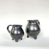 2 ceramic pitchers, 1950, poterie périgourdine