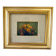 Huile nature morte, cadre bois vitré