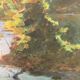 Huile sur bois vintage