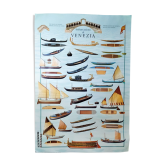 Boats poster. Venice Embarks by Libero Patrignani