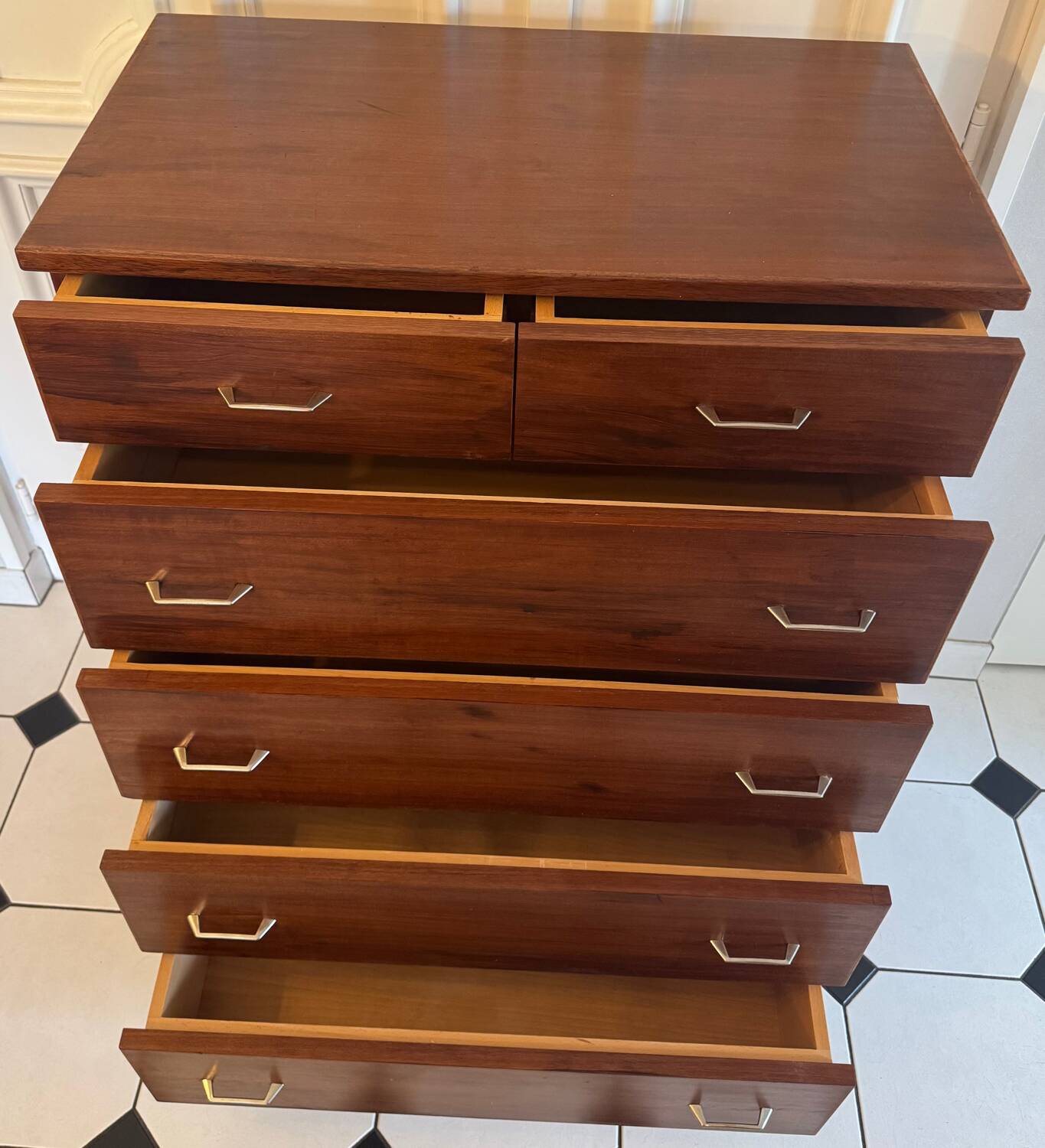 Vintage chiffonier with compass feet
