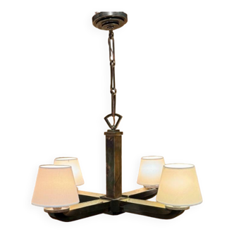 bronze chandelier 1920 1930 art deco