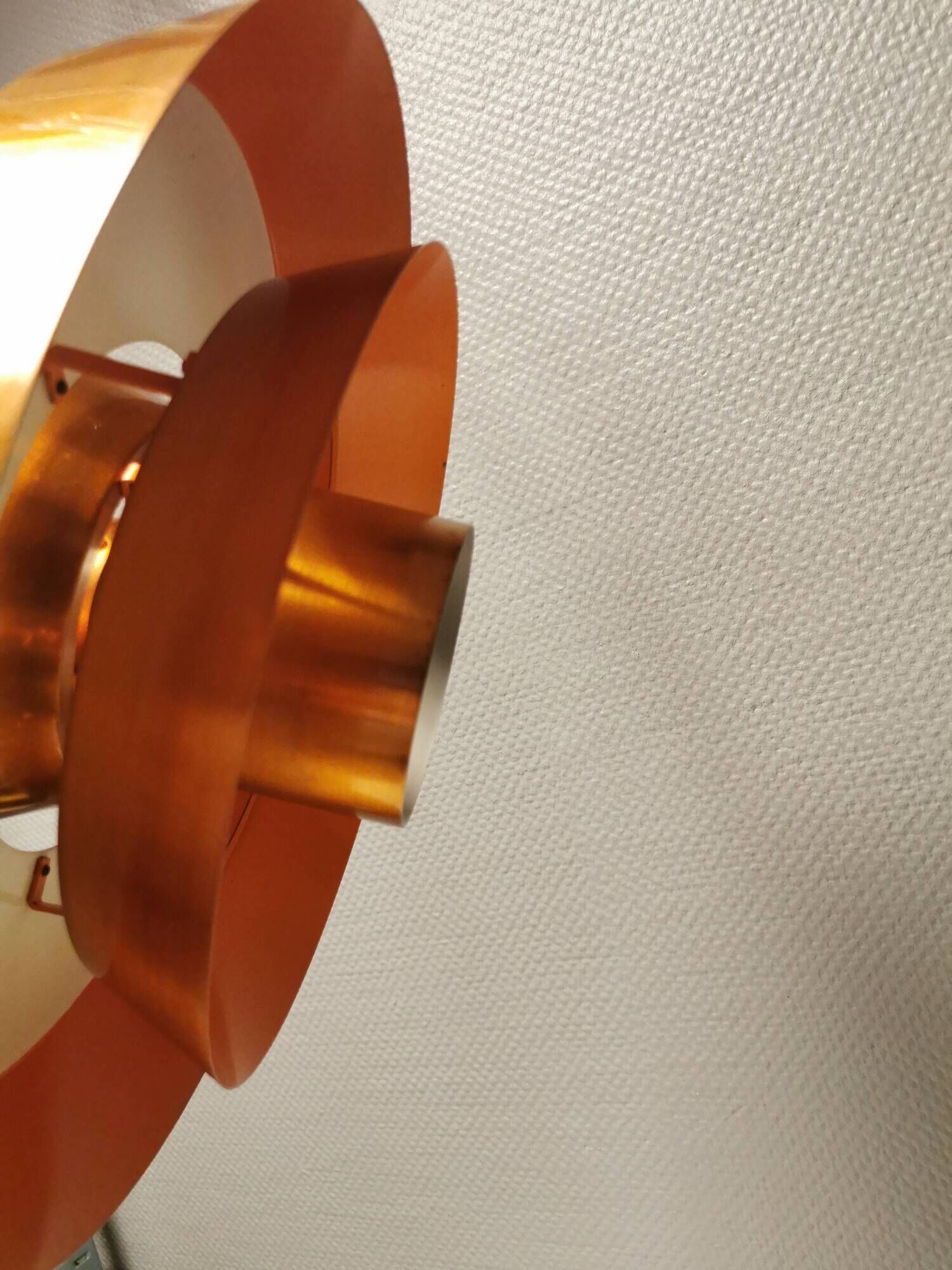 Hanging lamp model ‘Nova’ designed by Jo Hammerborg for Danish Fog&Mørup 1963 in copper