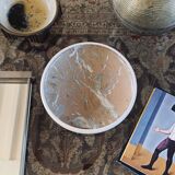 Alvino Bagni, white marbled ceramic centerpiece / vide poche, ca. 1970
