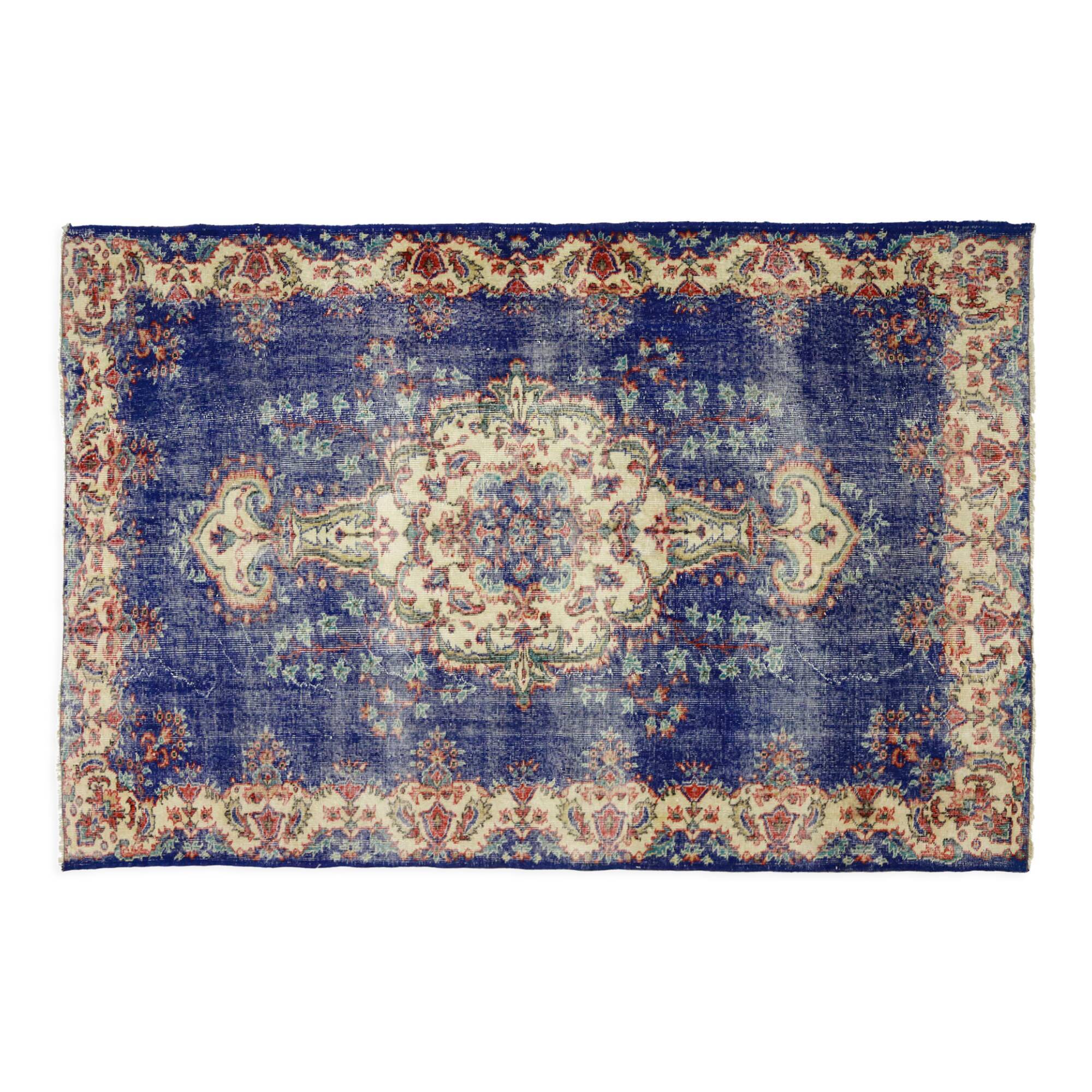 Anatolian handmade vintage rug 262 cm x 172 cm