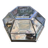 Applique en laiton et cristal sculpté, années 50