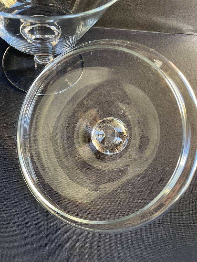 Grand compotier couvert – cristal soufflé uni