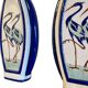 Pair of flat ceramic vases, KERALOUVE LA LOUVIERE