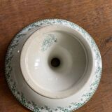 High compote bowl in opaque porcelain from Gien, Montigny model