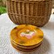 6 dessert plates barbotine Salins-les-Bains