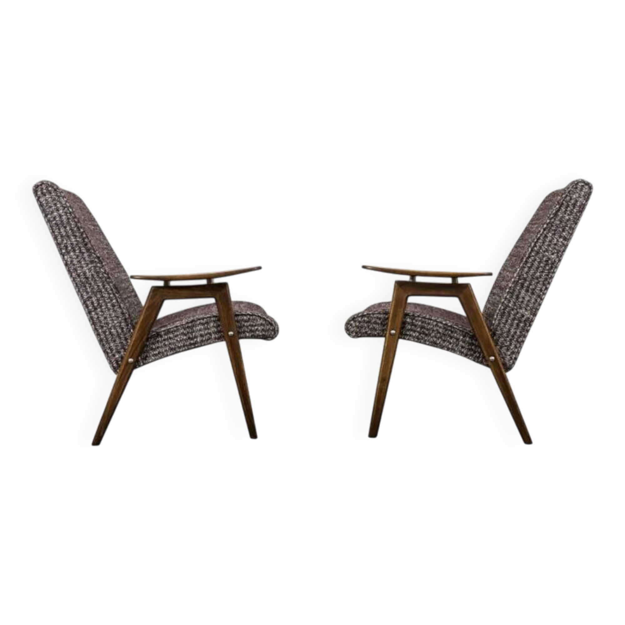 Vintage armchairs by jaroslav šmídek, ton, czechoslovakia, 1960, set of 2