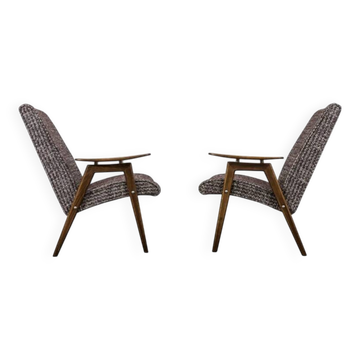 Chaises longues vintage par Jaroslav Šmídek, Ton, Tchécoslovaquie, 1960, ensemble de 2.