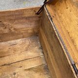 19th-century vintage wooden mallet with steel reinforcement.