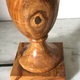 Vintage olive wood lamp