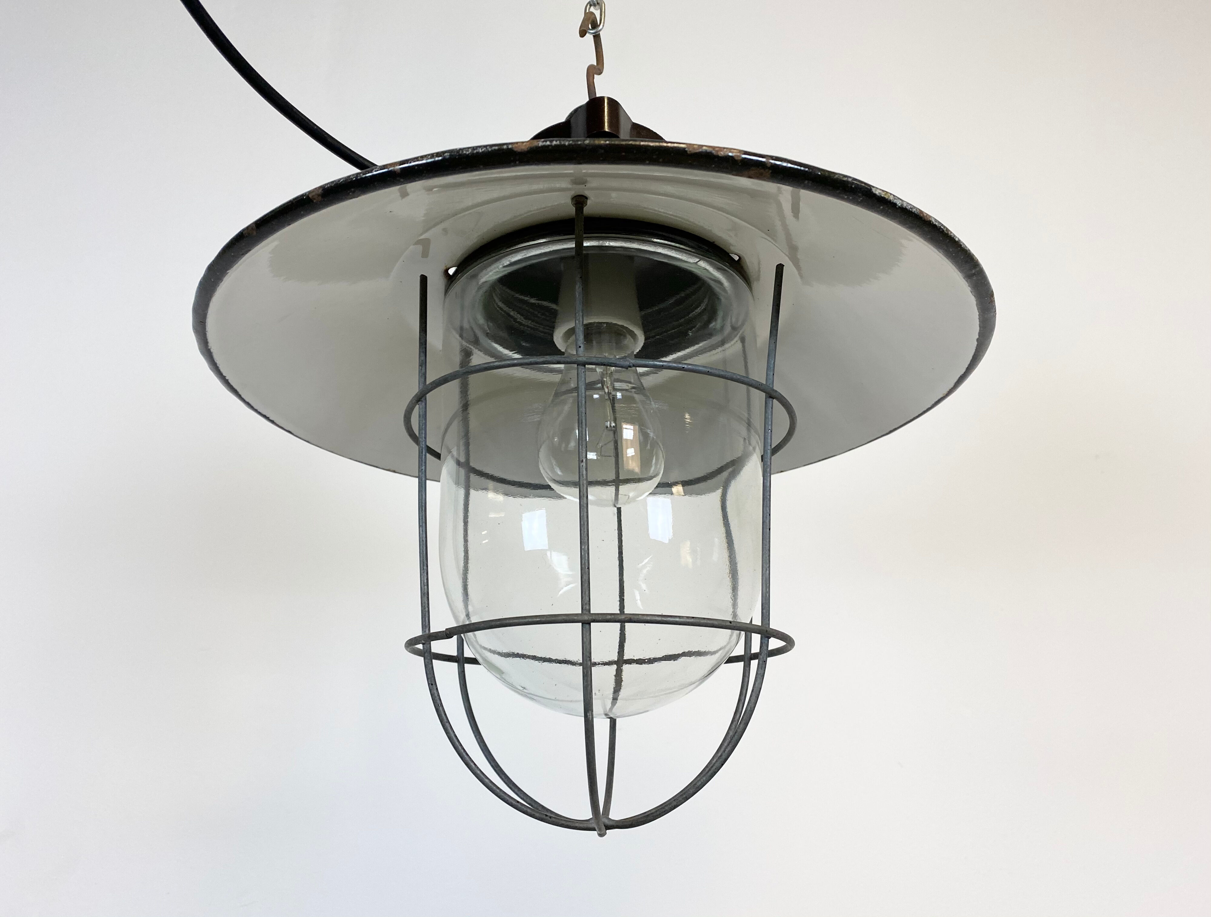 Industrial factory hanging lamp, 1960s
