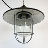 Industrial factory hanging lamp, 1960s