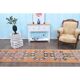 Tapis couloir vintage turc Oushak fait à la main en laine et coton orange 75x330