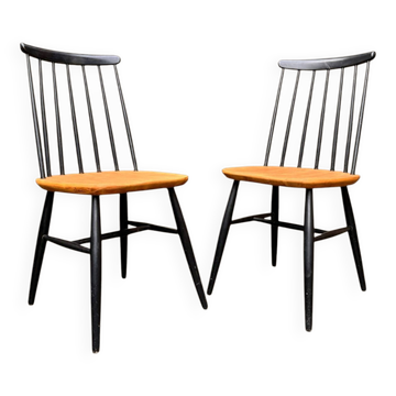 Two Scandinavian design chairs, Fanett style