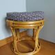 Pouf tabouret rotin osier housse