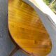 Round extendable dining table Louis XVI in cherry wood from the 1960s.