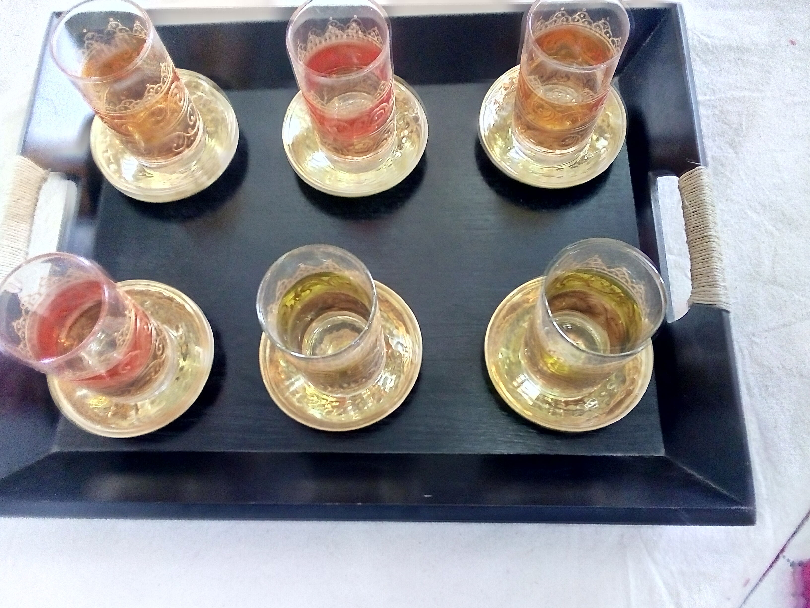 Hand painted turkish tea glasses gift idea