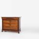 Commode Louis Philippe française avec dessus en marbre rose, années 1850