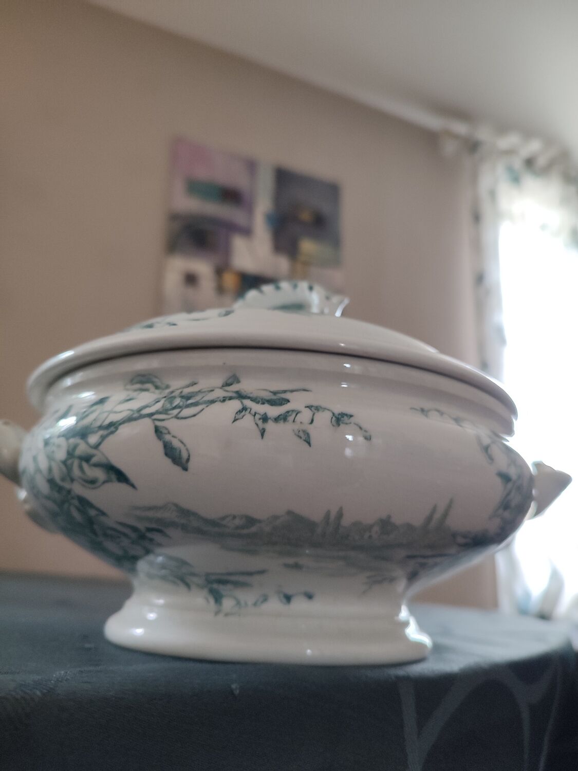 Small old tureen Terre de fer Bertin Tissier
