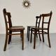 Set of 4 vintage 1950s thonet bistro chairs in wood
