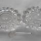 Antique crystal salt and pepper shakers, with their small spoon