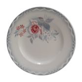 1 dish old earthenware Digoin sarreguemines lleur pink