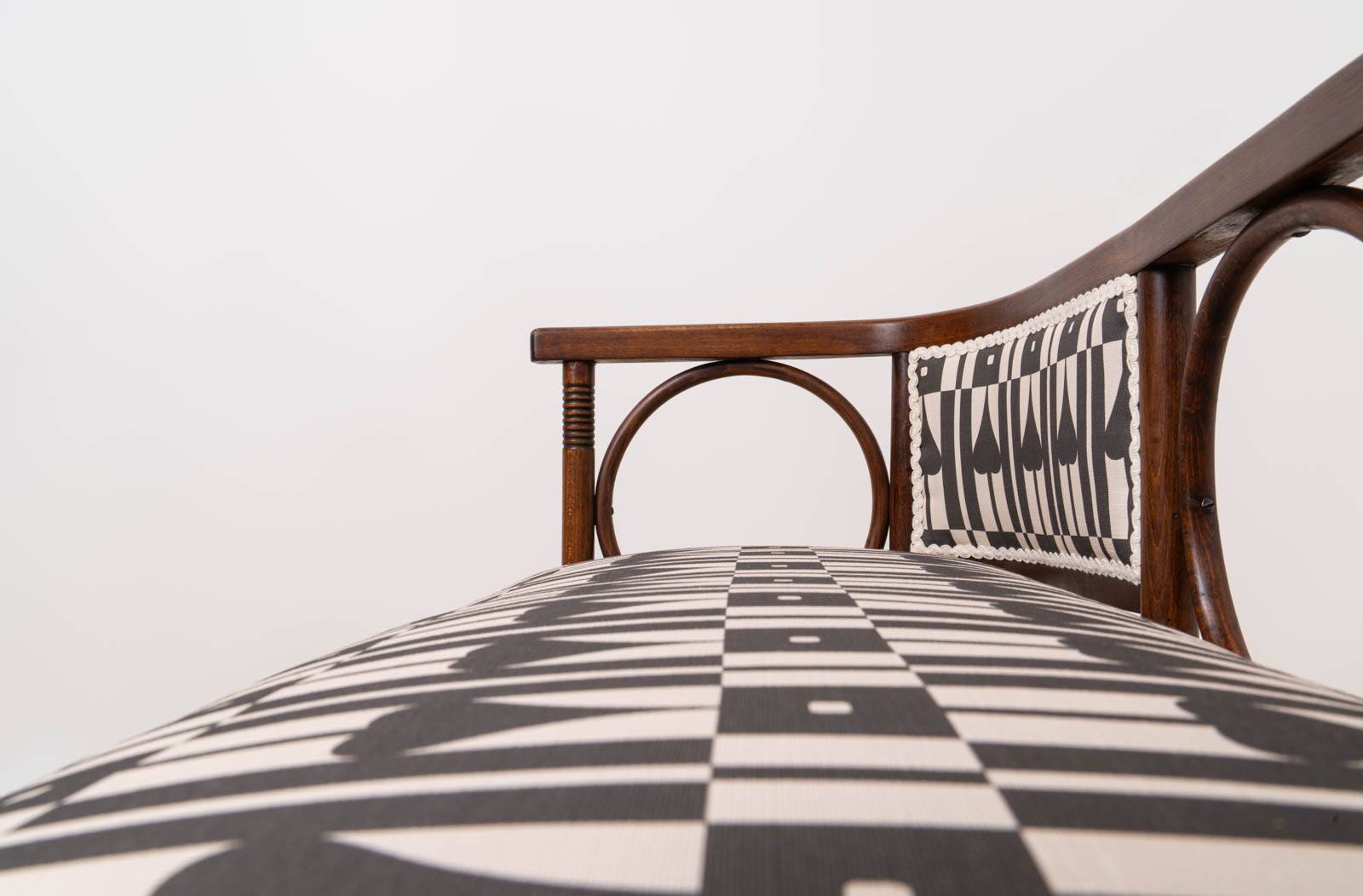 Josef Hoffmann Attributed Vienna Secession Bentwood Bench or Settee, Thonet