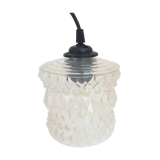 Chiseled glass suspension