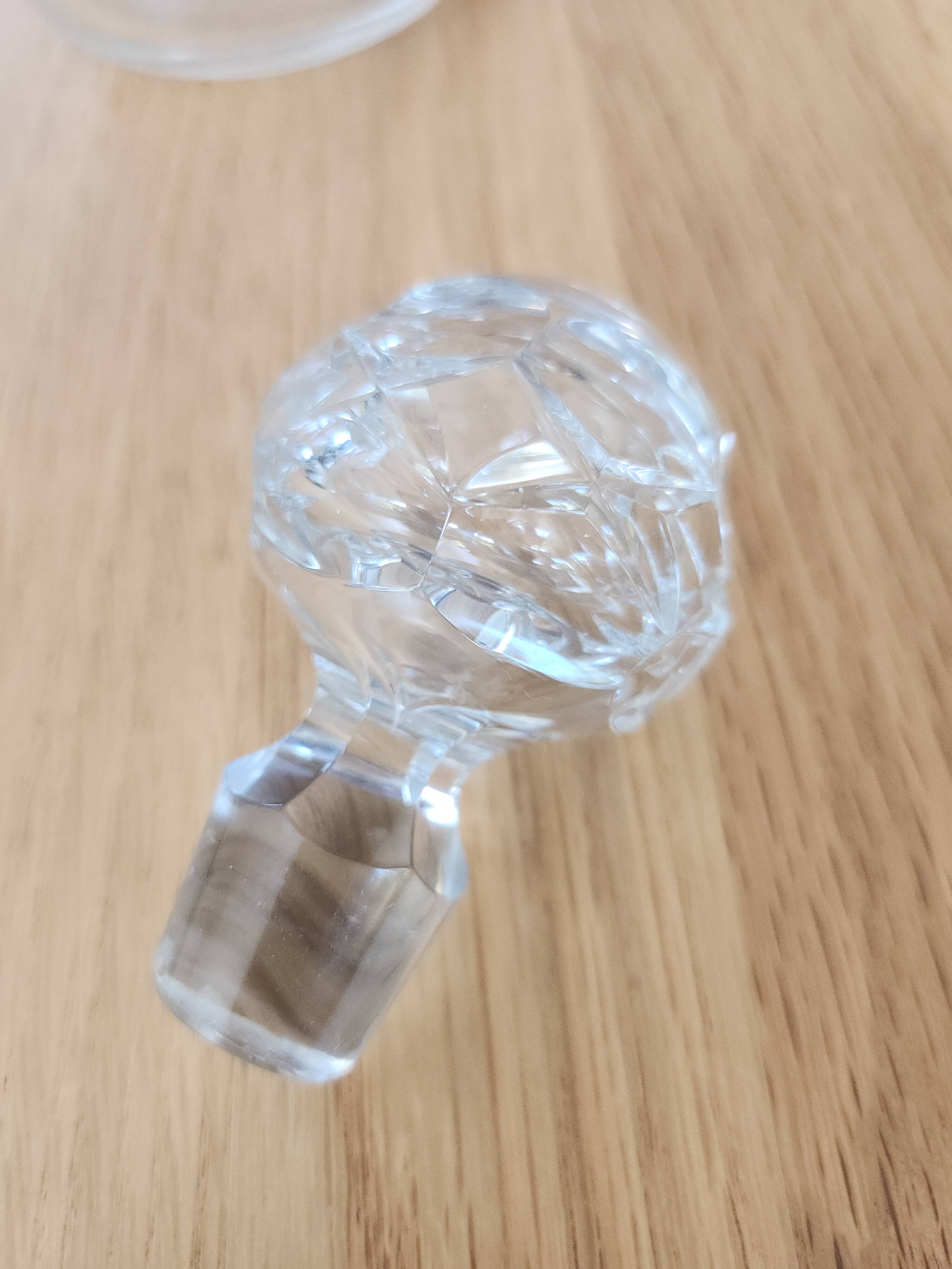 Vintage Baccarat crystal liqueur carafe / flask - 20.5 cm