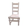 Chaise en chêne massif cerusé blanc