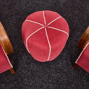 Fauteuils et tabourets Art Déco Jindřich Halabala H-530 années 1940, Up Závody