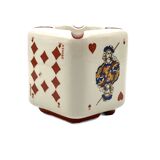 Cendrier en céramique Brugerolle aigle rouge Napoleon cognac France années 1950