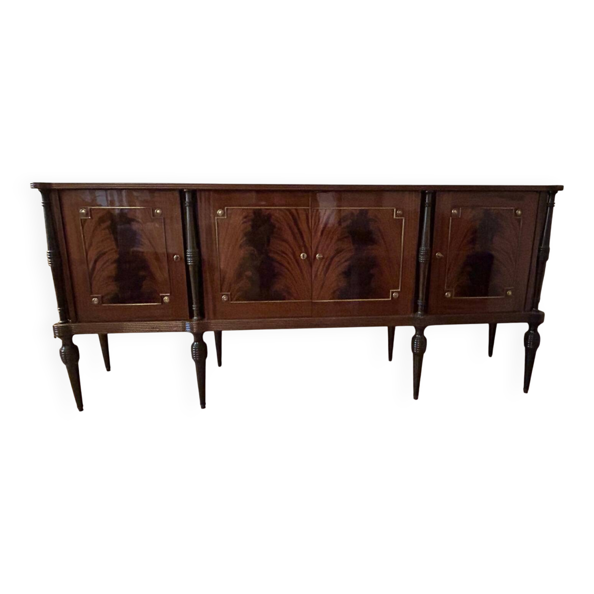 Louis XVI style buffet in mahogany wood and veneer.