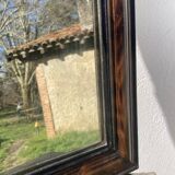 Classic wooden rectangular mirror
