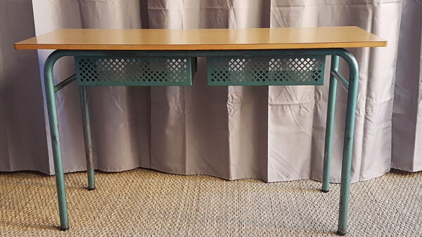 Bureau vintage à 2 casiers metal