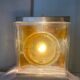 Transparent and smoky glass wall light for vintage Italian Poliarte.