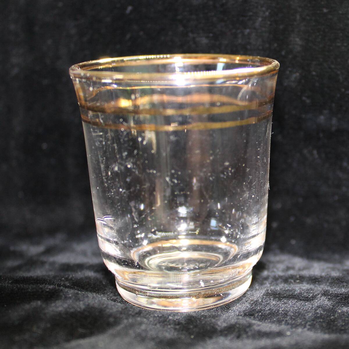 Set of 5 liqueur glasses with golden threads - Art Deco 1940 certified