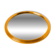 Small round mirror tray, gold, 1960