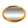 Small round mirror tray, gold, 1960