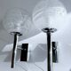 Pair Vintage Brutalist Bubble Glass Sconces