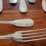 Christofle - Set of 12 Versailles model table forks in silver-plated metal